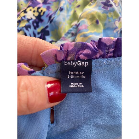 Gap Chiffon Ruffled Baby Dress, Size 12-18M - Picture 3 of 5